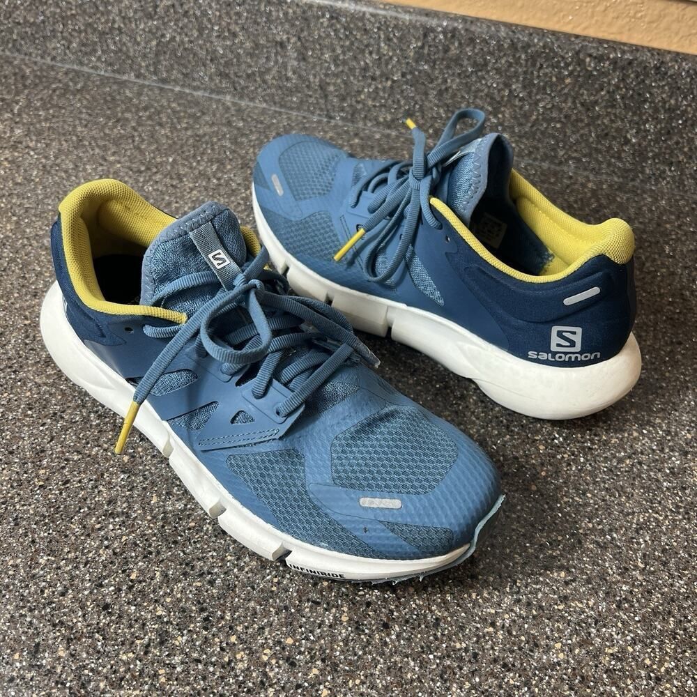 SALOMON PREDICT 2 Running Shoes Men's size 8 Ortholite Blue Mesh Lace Up Low Top